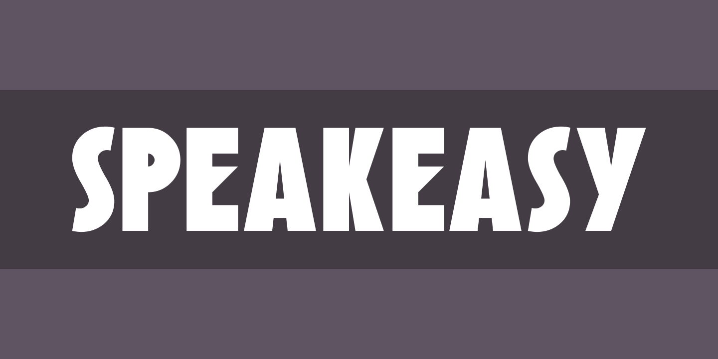 Speakeasy Font preview